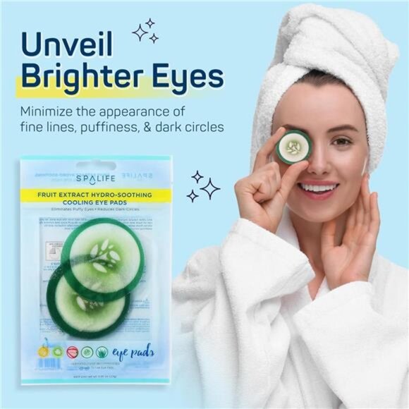 SpaLife Cooling Eye Pads - Korean Soothing Eye Pads for Dark Circles, Puffy - Picture 2 of 7